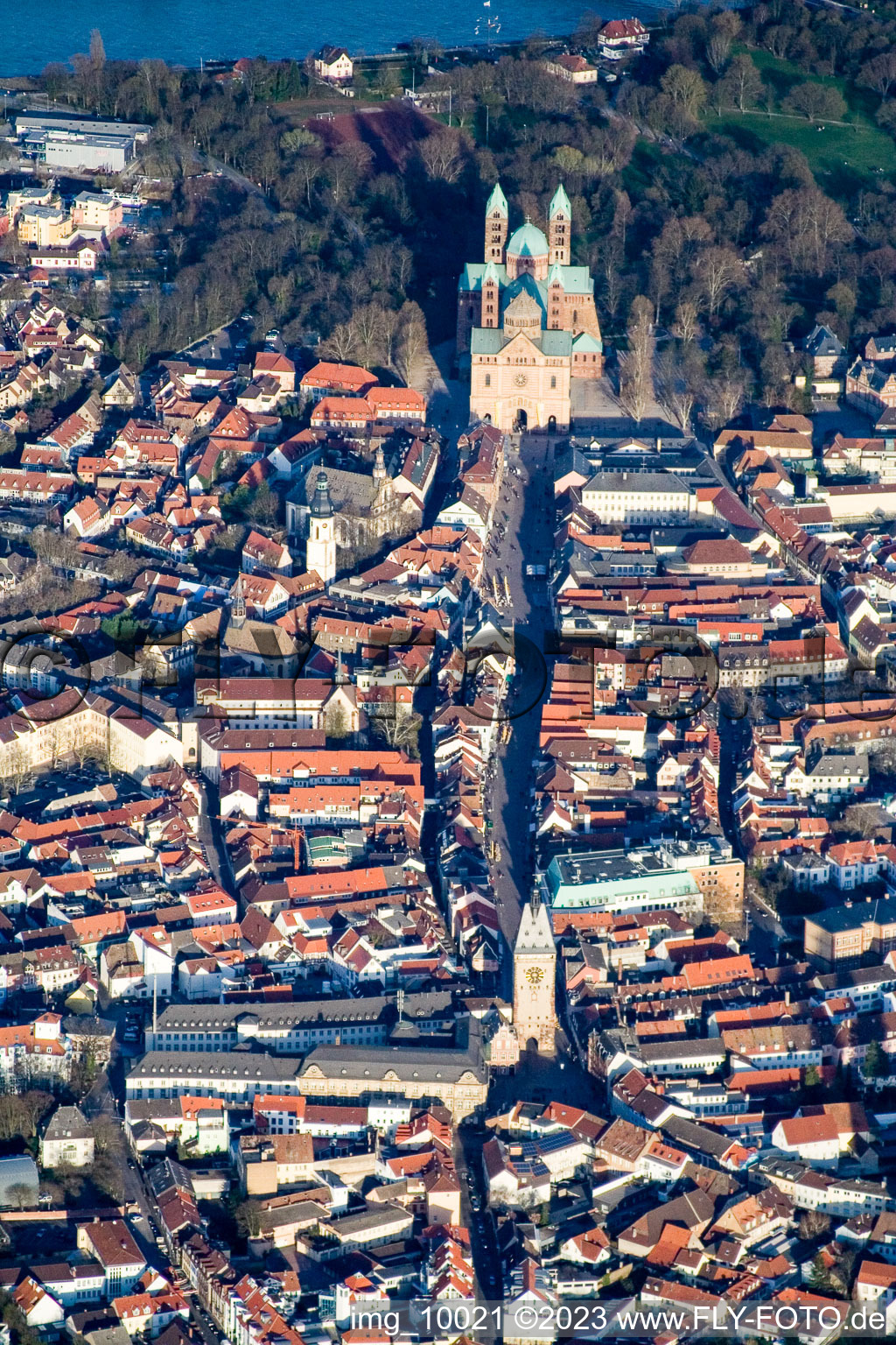 Luftbild von Speyer im Bundesland Rheinland-Pfalz, Deutschland