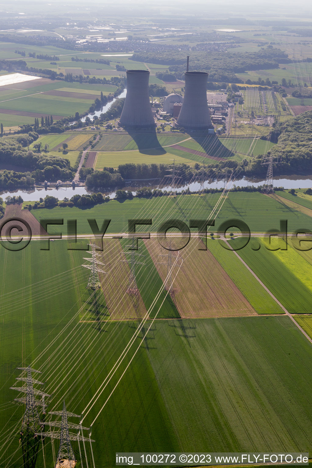 Grafenrheinfeld KKG im Bundesland Bayern, Deutschland von einer Drohne aus