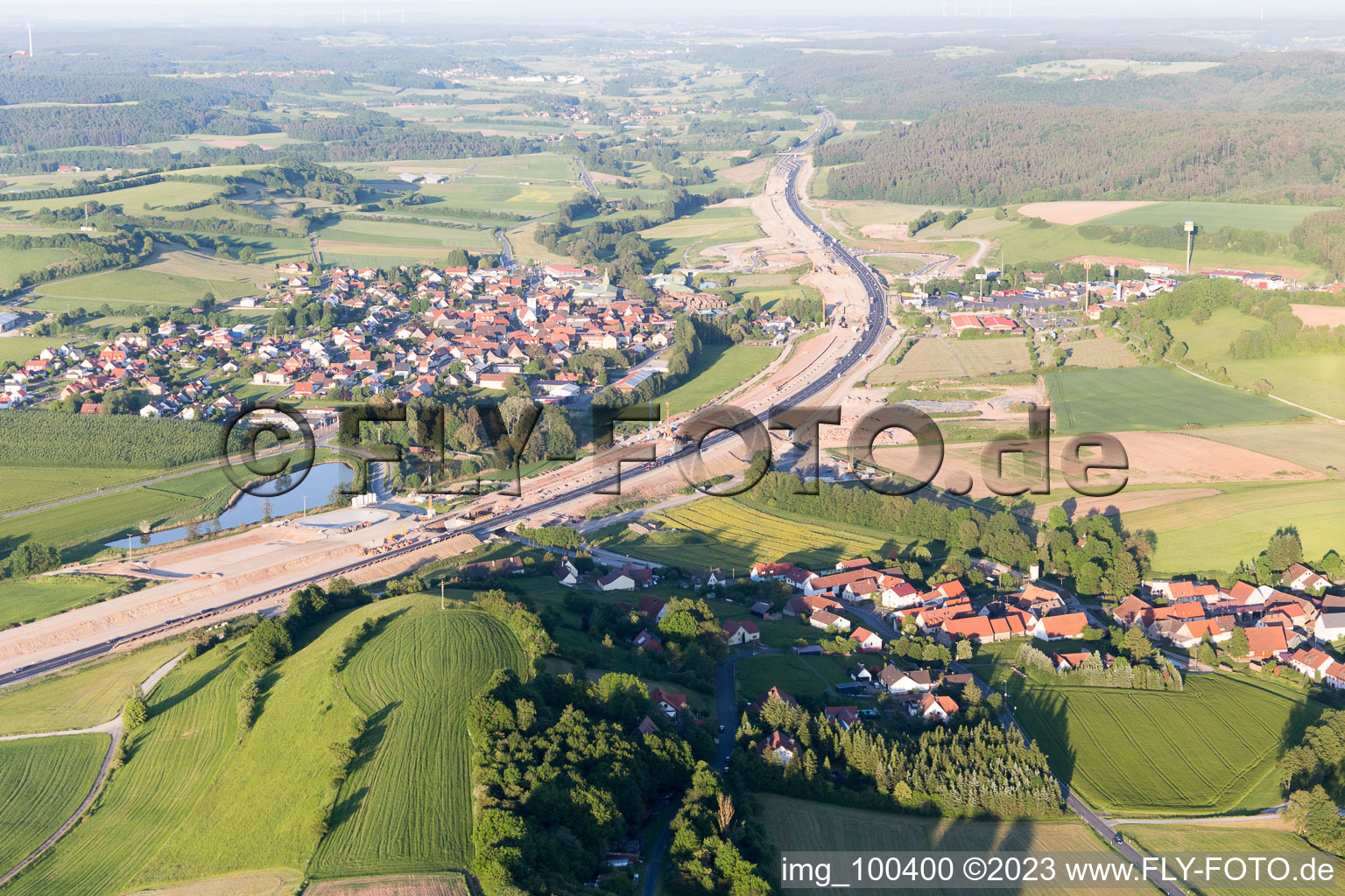 Luftbild von Geiselwind im Bundesland Bayern, Deutschland