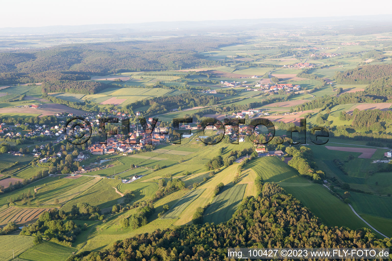 Luftbild von Untersteinach im Bundesland Bayern, Deutschland