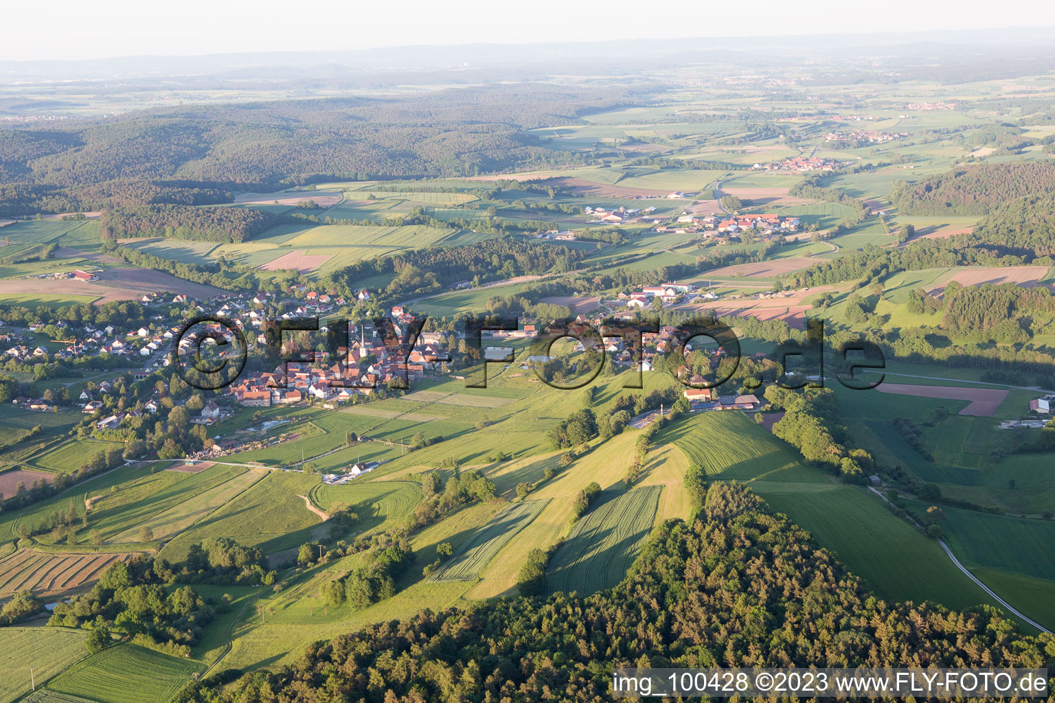 Luftaufnahme von Untersteinach im Bundesland Bayern, Deutschland