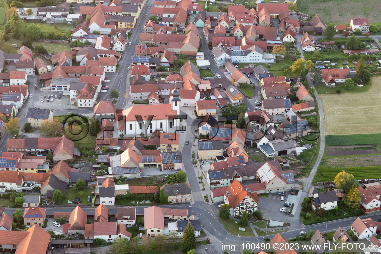 Luftbild von Donnersdorf im Bundesland Bayern, Deutschland
