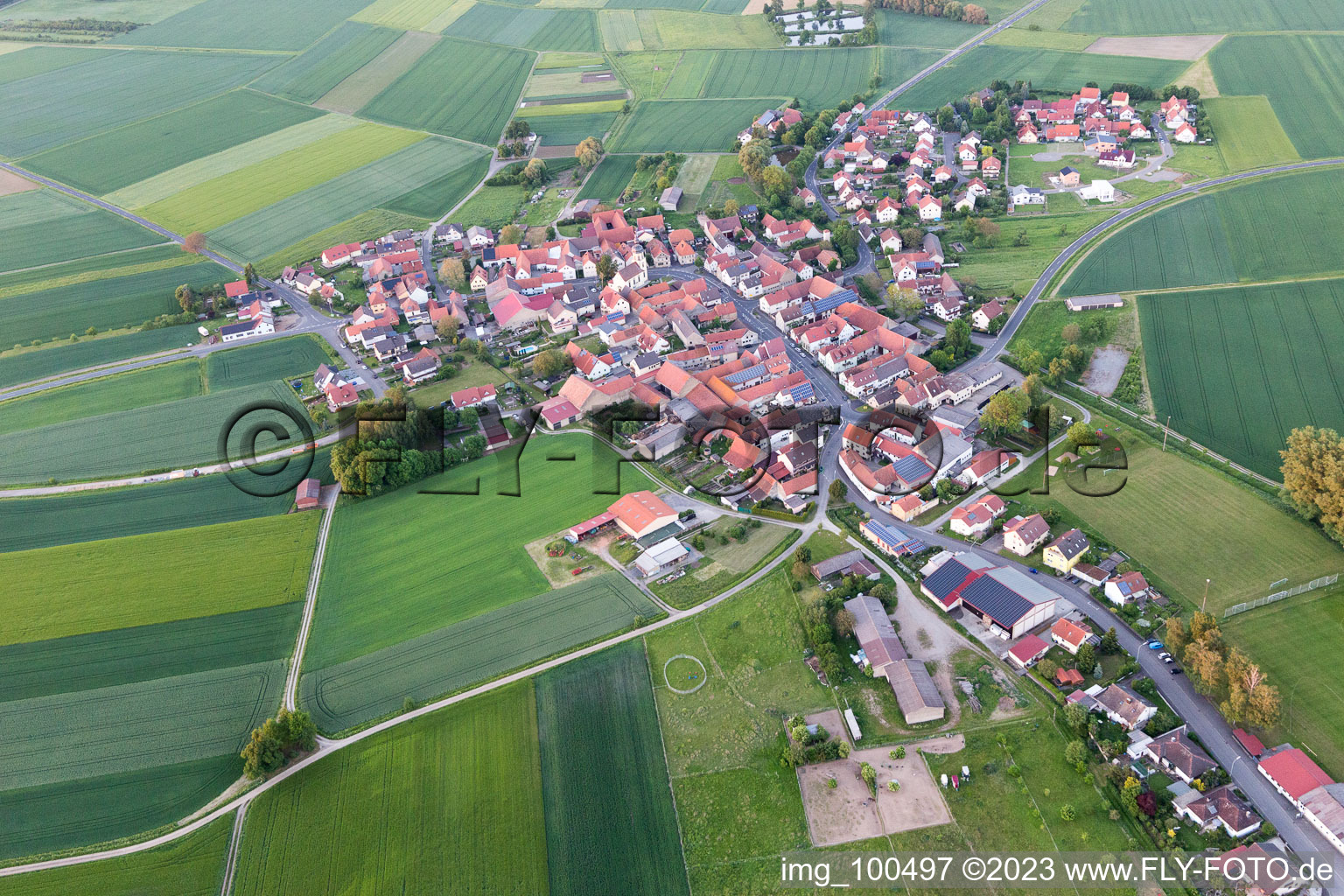 Luftbild von Dürrfeld im Bundesland Bayern, Deutschland