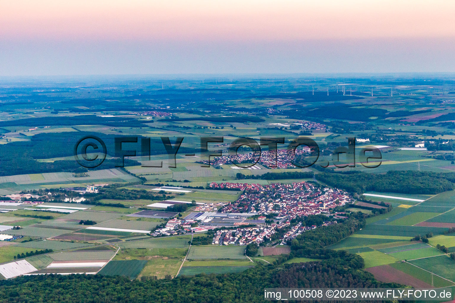 Luftaufnahme von Gochsheim im Bundesland Bayern, Deutschland