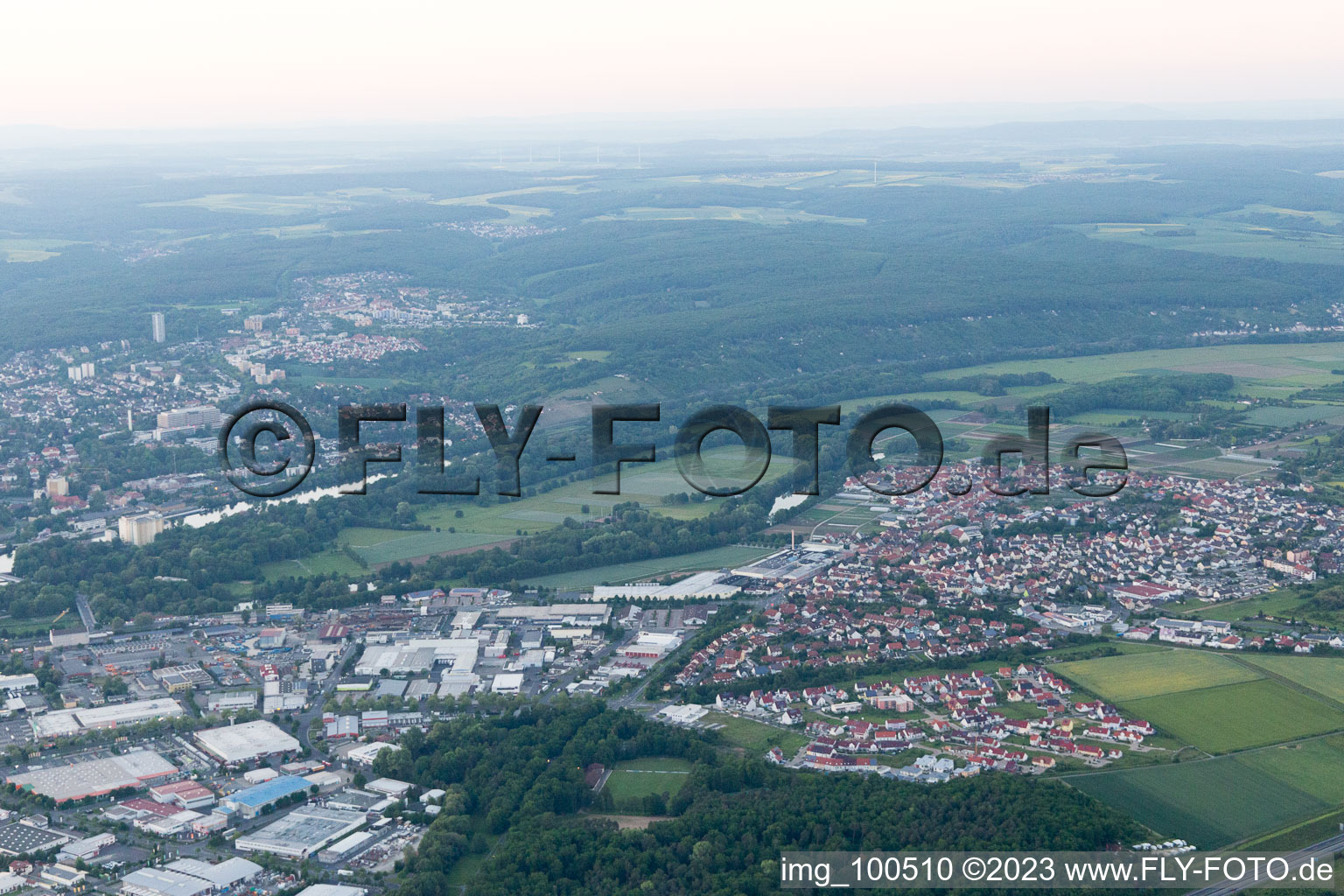 Sennfeld im Bundesland Bayern, Deutschland aus der Luft betrachtet
