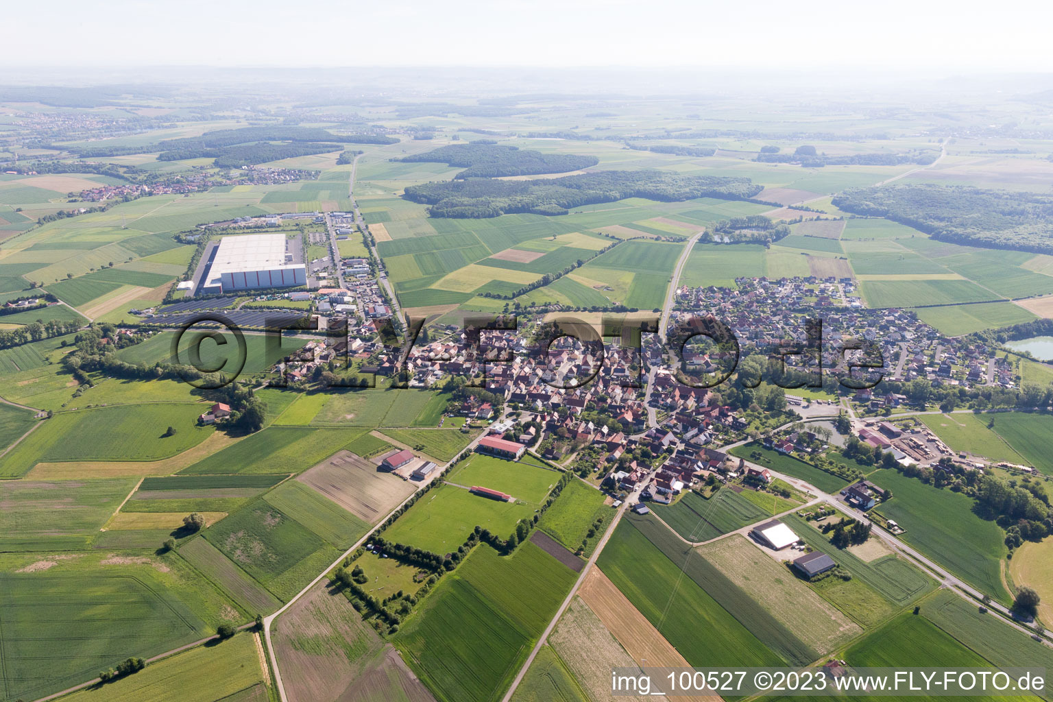 Donnersdorf im Bundesland Bayern, Deutschland vom Flugzeug aus