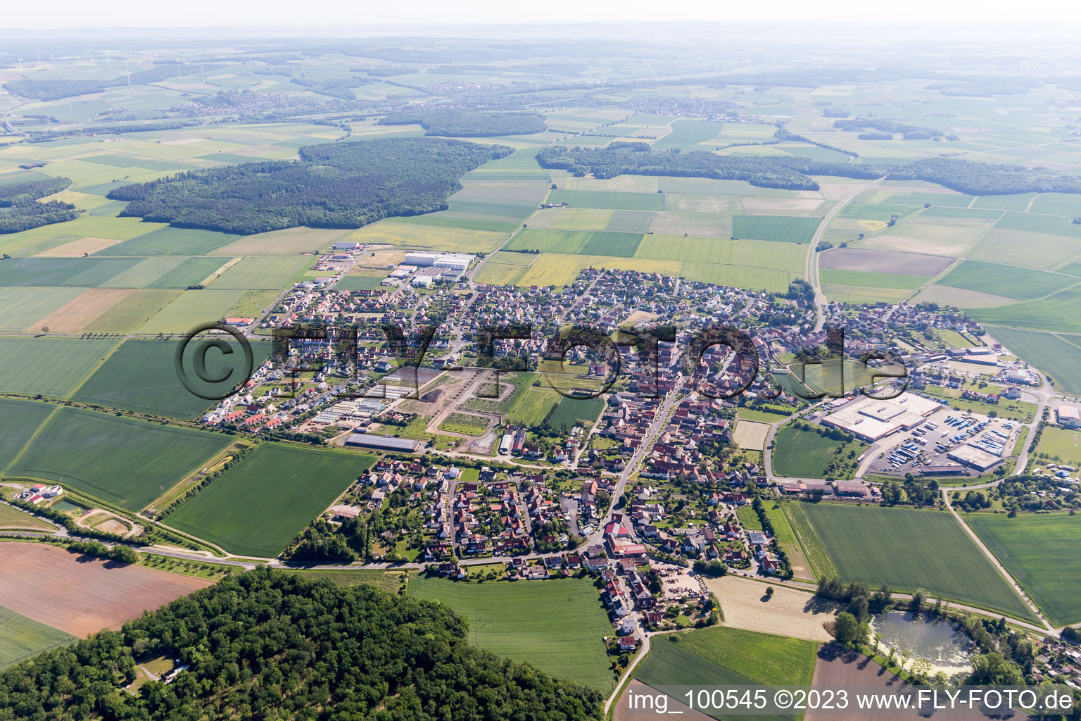 Grettstadt im Bundesland Bayern, Deutschland von einer Drohne aus