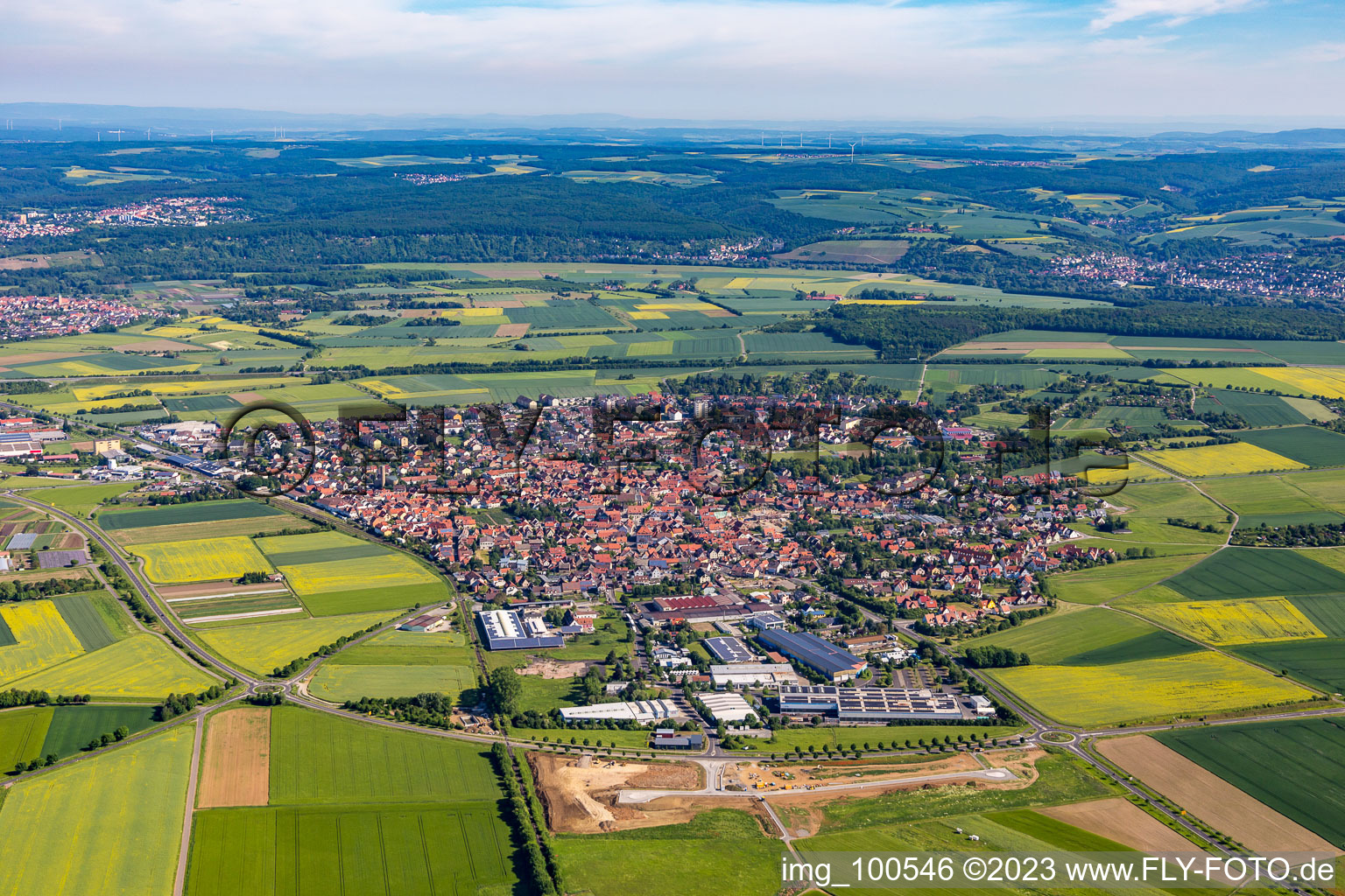 Schrägluftbild von Gochsheim im Bundesland Bayern, Deutschland