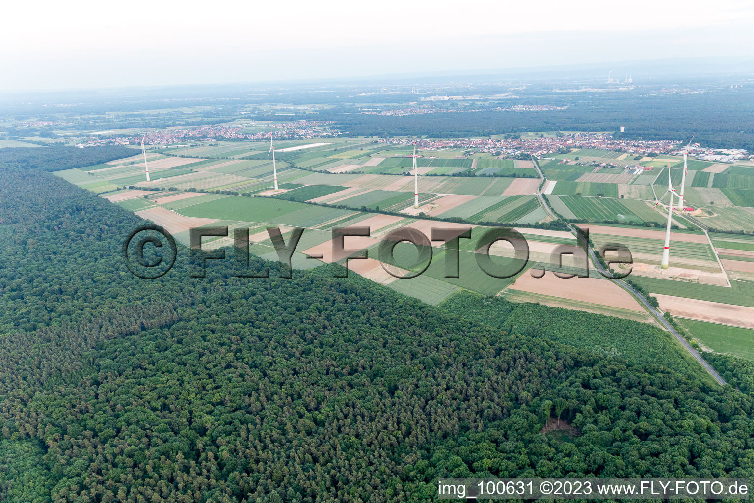 Ortsteil Herxheim in Herxheim bei Landau/Pfalz im Bundesland Rheinland-Pfalz, Deutschland aus der Luft betrachtet