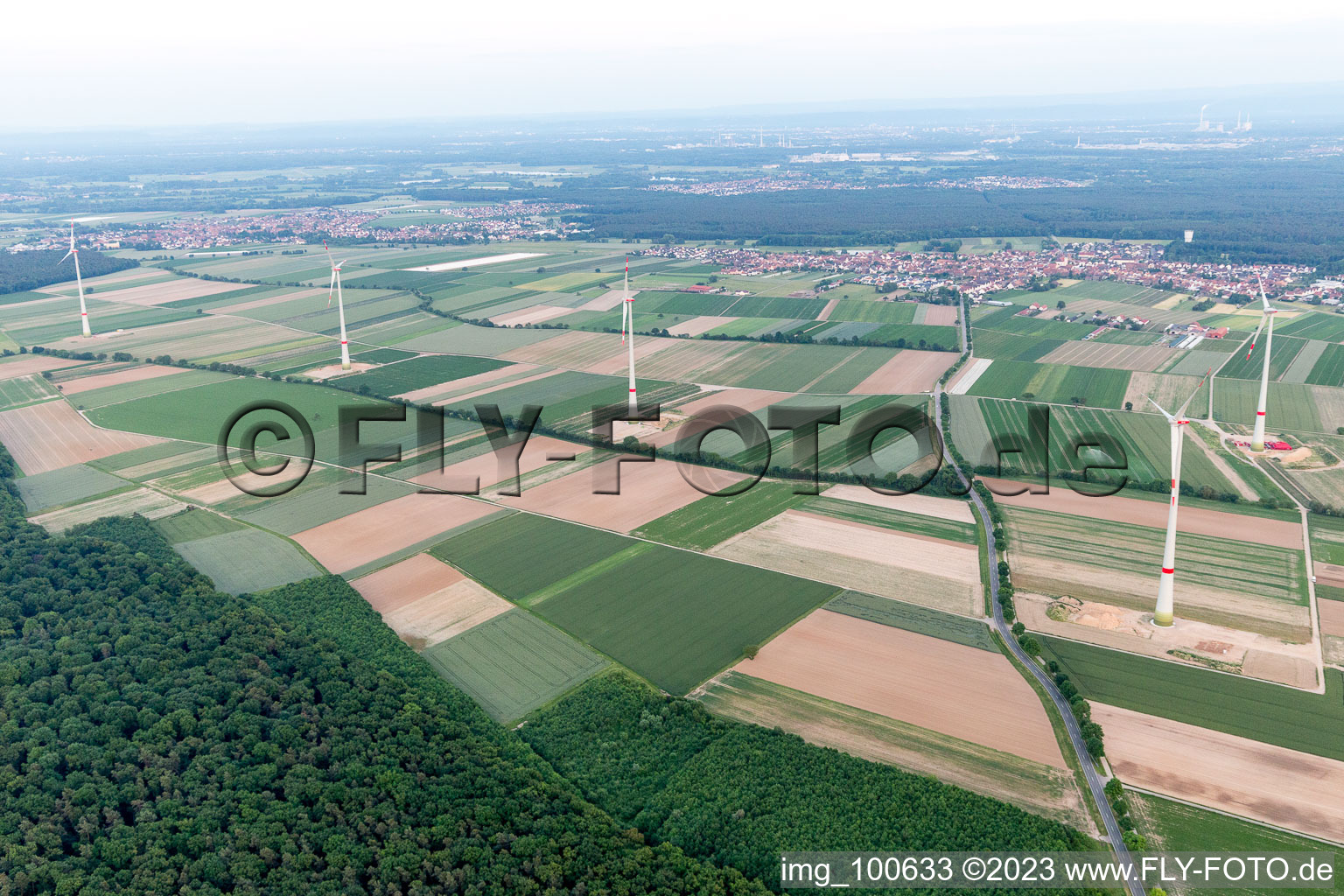 Drohnenbild von Ortsteil Herxheim in Herxheim bei Landau/Pfalz im Bundesland Rheinland-Pfalz, Deutschland