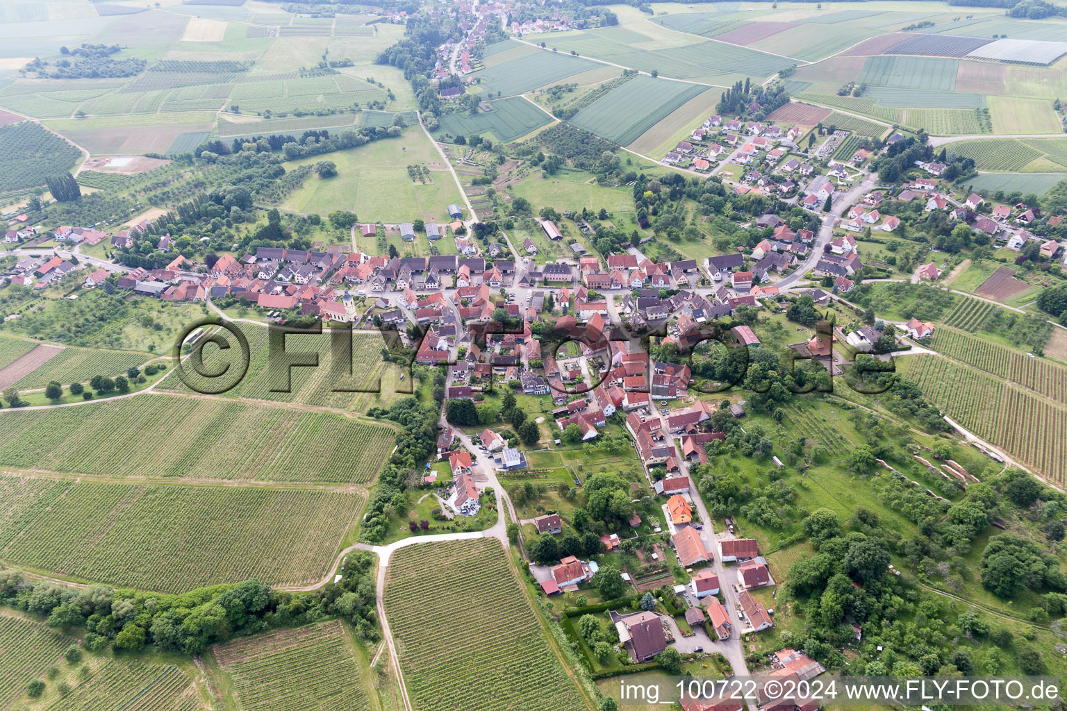 Rott im Bundesland Bas-Rhin, Frankreich von oben