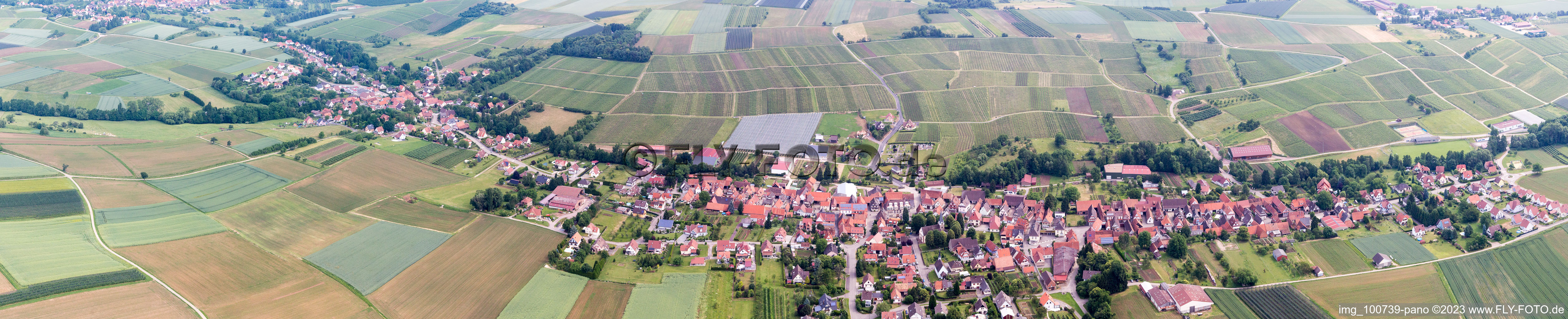 Luftbild von Panorama in Steinseltz im Bundesland Bas-Rhin, Frankreich
