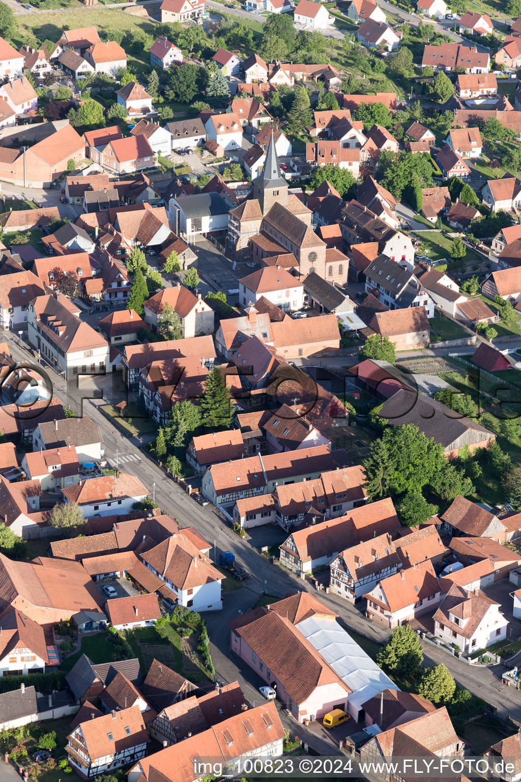 Surbourg im Bundesland Bas-Rhin, Frankreich vom Flugzeug aus