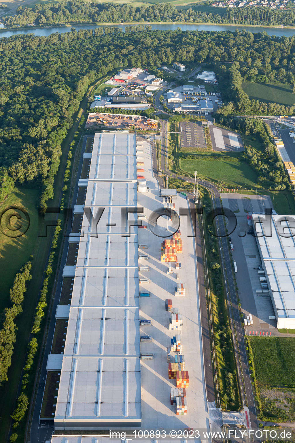 Drohnenaufname von Speyer, Industriegebiet Am Flugplatz im Bundesland Rheinland-Pfalz, Deutschland