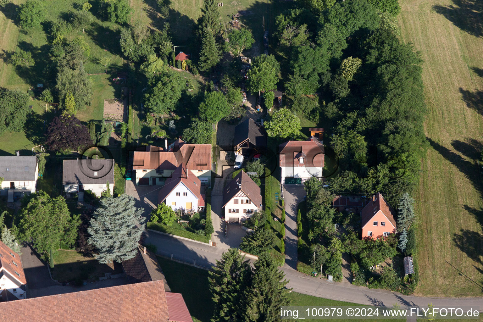 Altenstadt im Bundesland Bas-Rhin, Frankreich vom Flugzeug aus