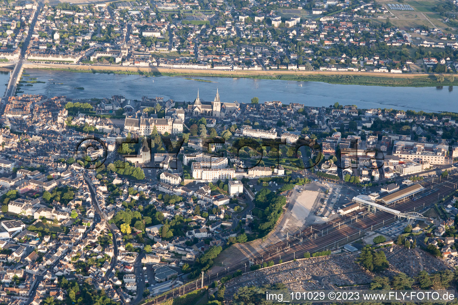 Luftbild von Blois im Bundesland Loir-et-Cher, Frankreich