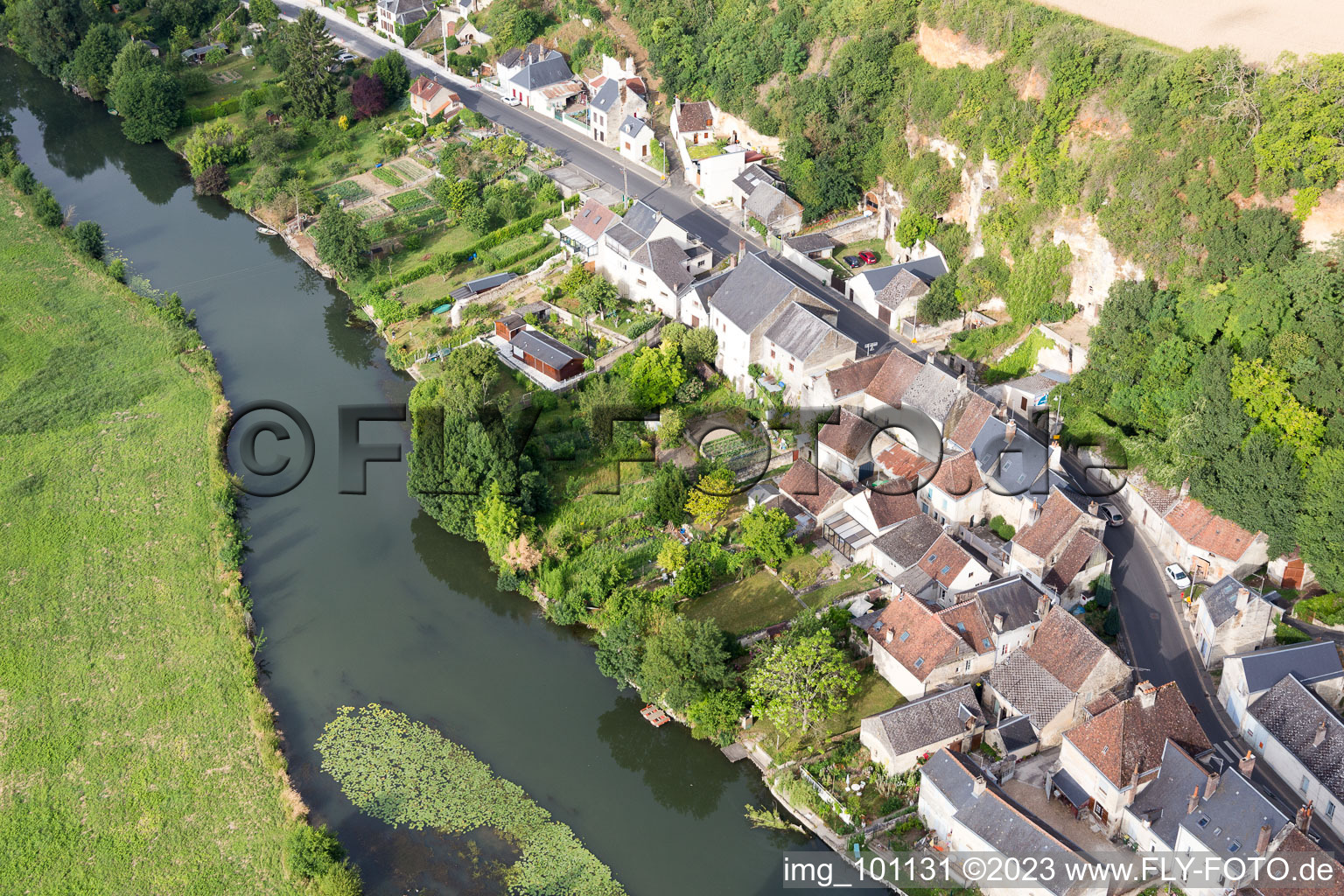 Luftbild von Saint-Rimay im Bundesland Loir-et-Cher, Frankreich