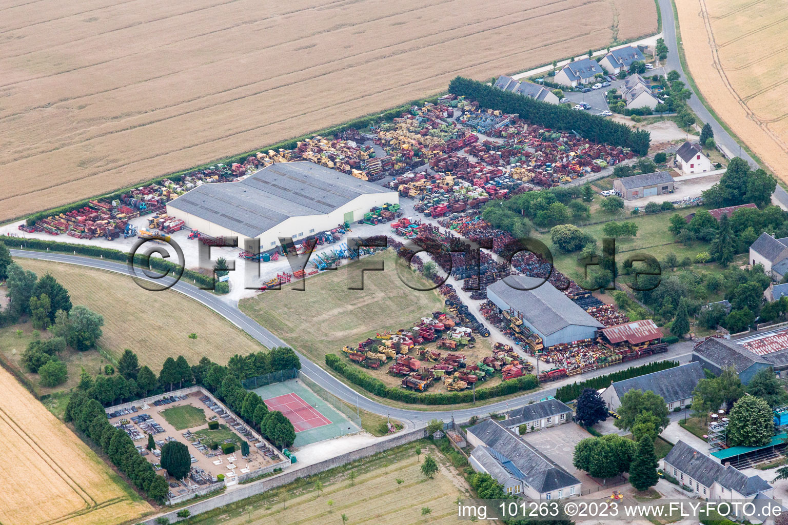 Drohnenbild von Talcy im Bundesland Loir-et-Cher, Frankreich