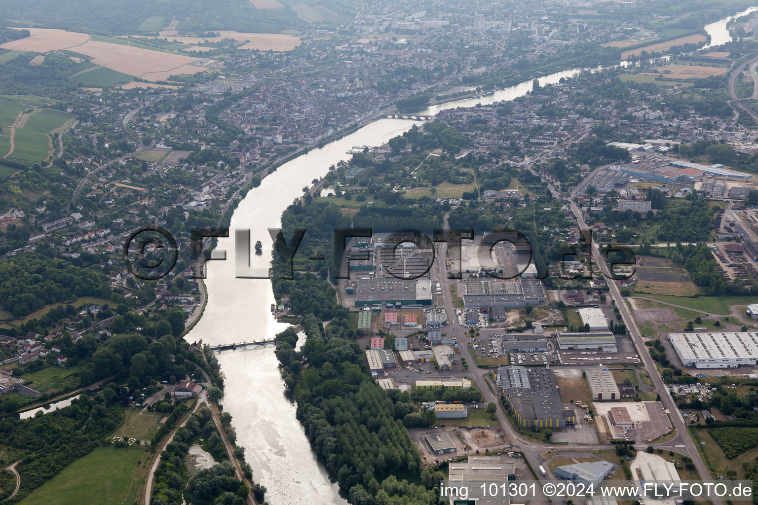 Joigny im Bundesland Yonne, Frankreich