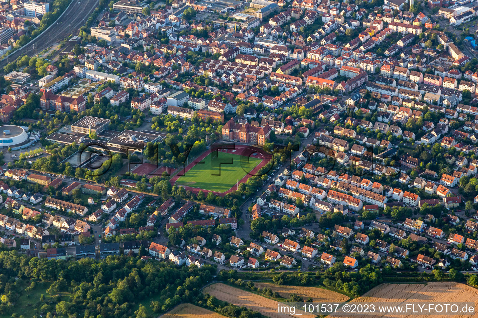 Luftbild von Ludwigsburg im Bundesland Baden-Württemberg, Deutschland