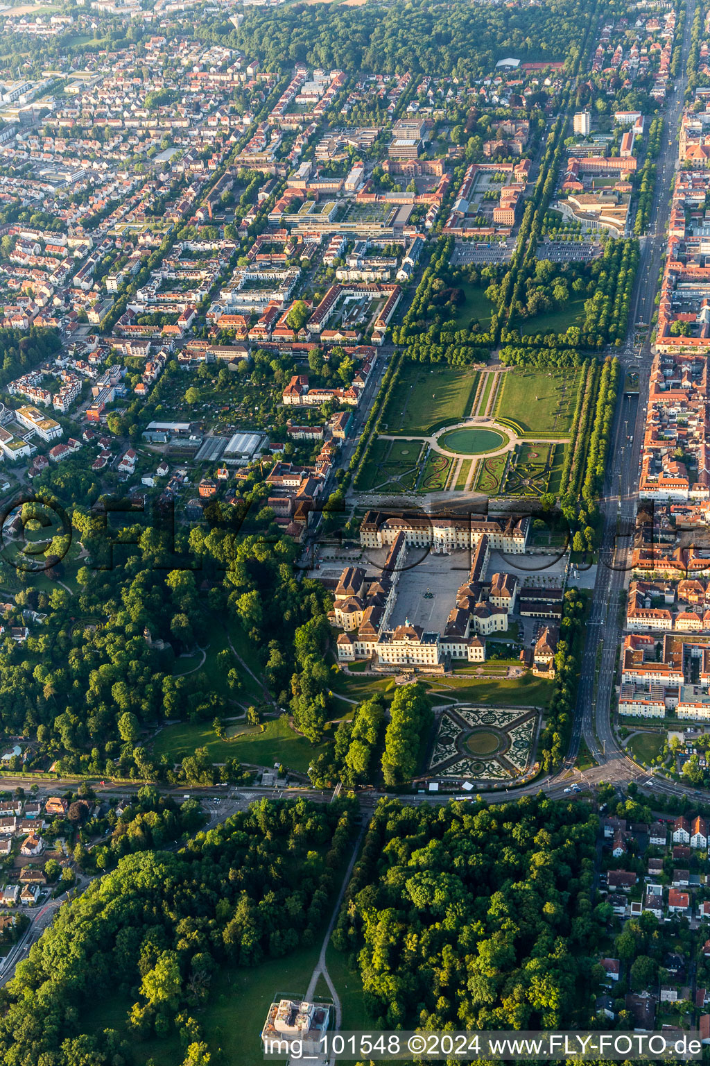 Ludwigsburg, Barockschloß im Ortsteil Hoheneck im Bundesland Baden-Württemberg, Deutschland