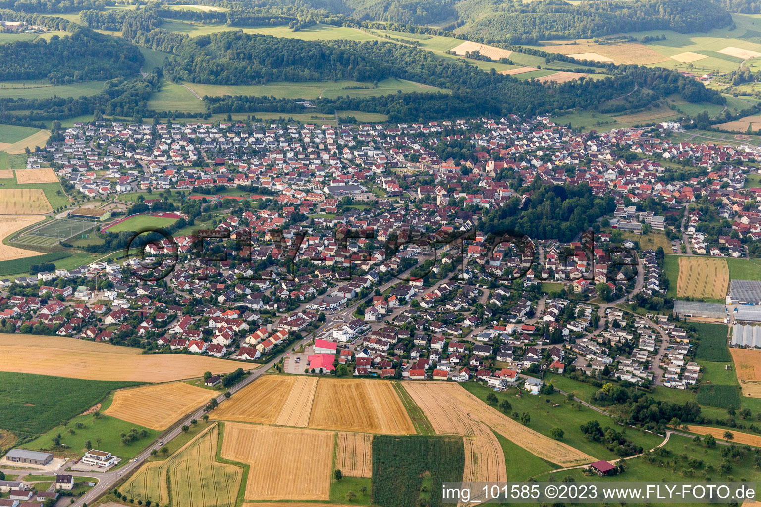 Luftbild von Essingen in Essingen(Ostalbkreis) im Bundesland Baden-Württemberg, Deutschland
