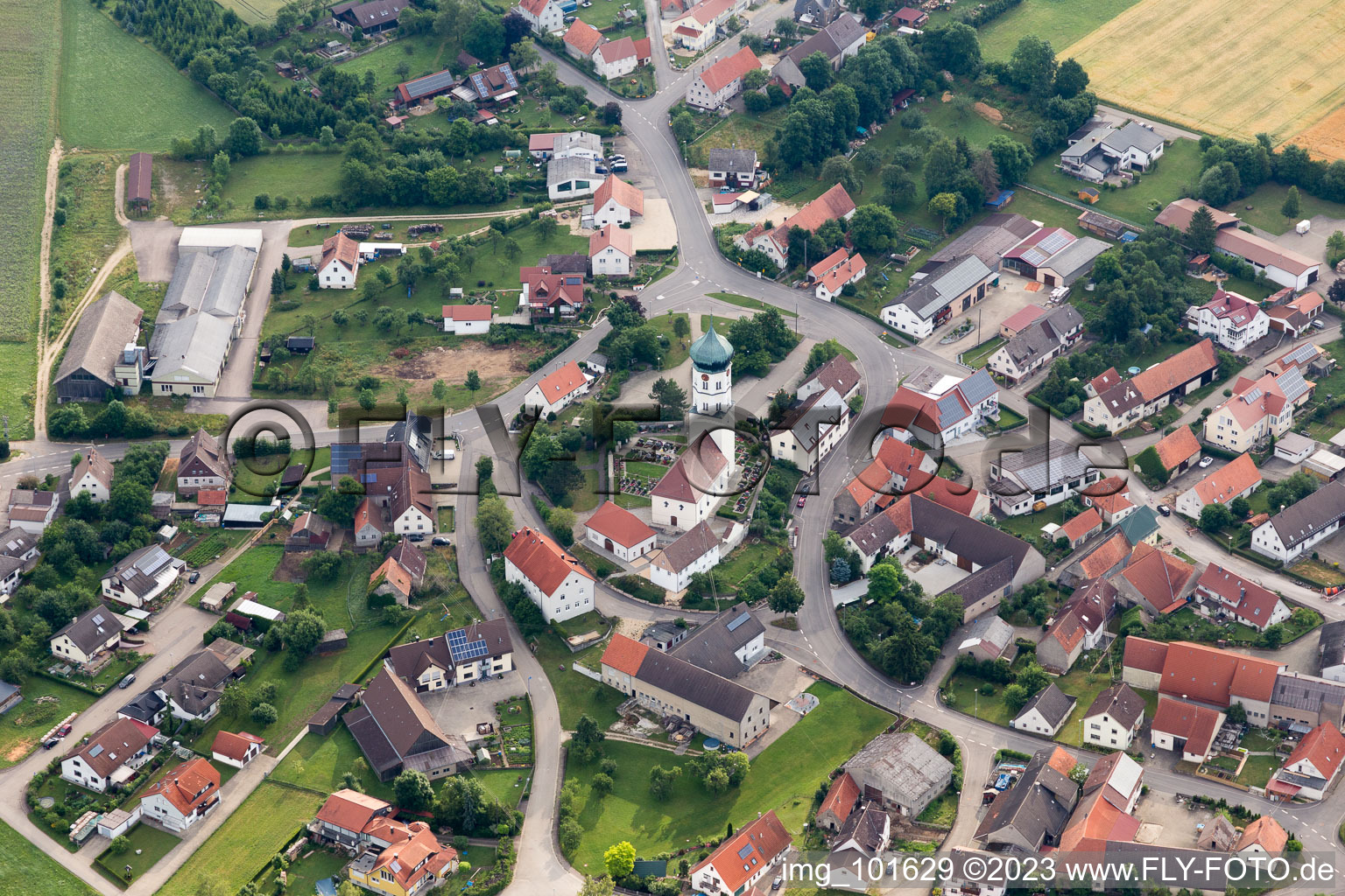 Luftaufnahme von Kösingen im Bundesland Baden-Württemberg, Deutschland