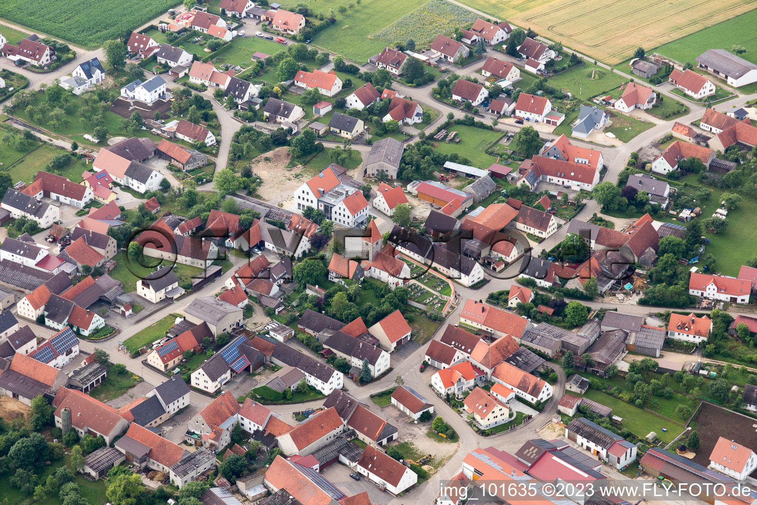 Luftaufnahme von Forheim im Bundesland Bayern, Deutschland