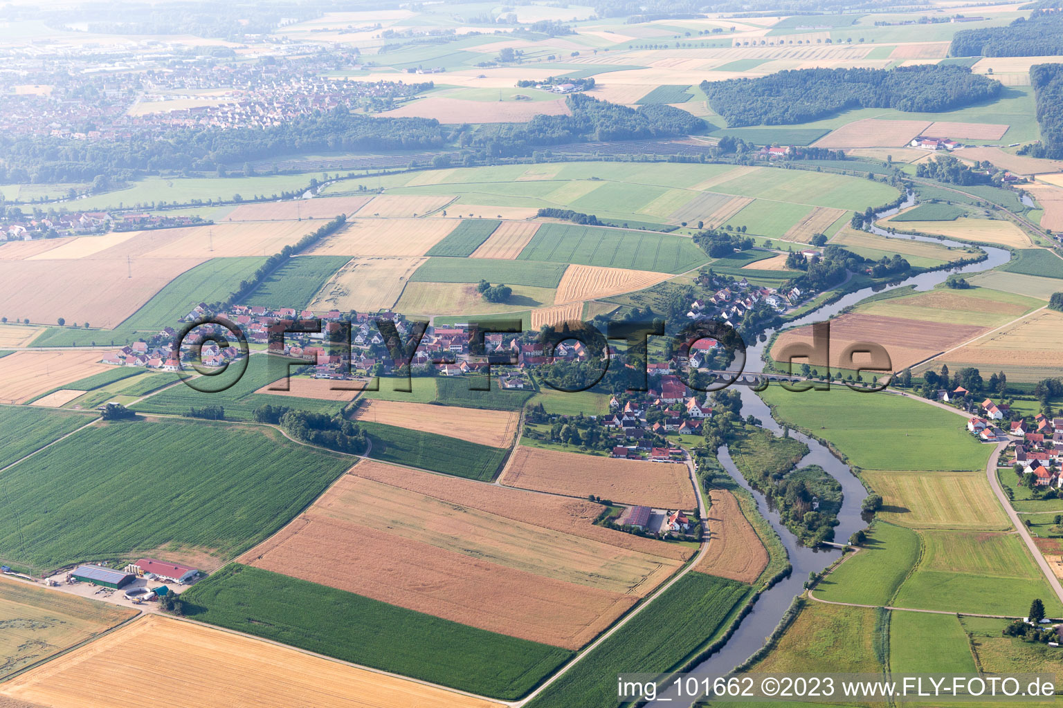 Luftbild von Ebermergen im Bundesland Bayern, Deutschland