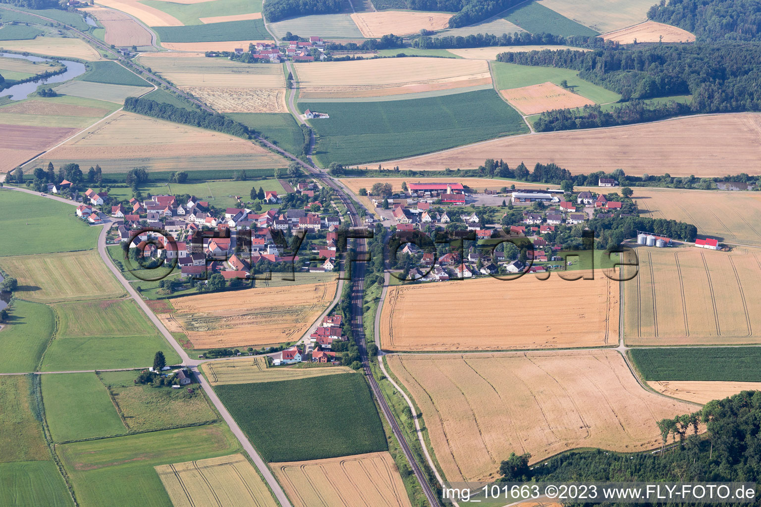 Luftaufnahme von Ebermergen im Bundesland Bayern, Deutschland