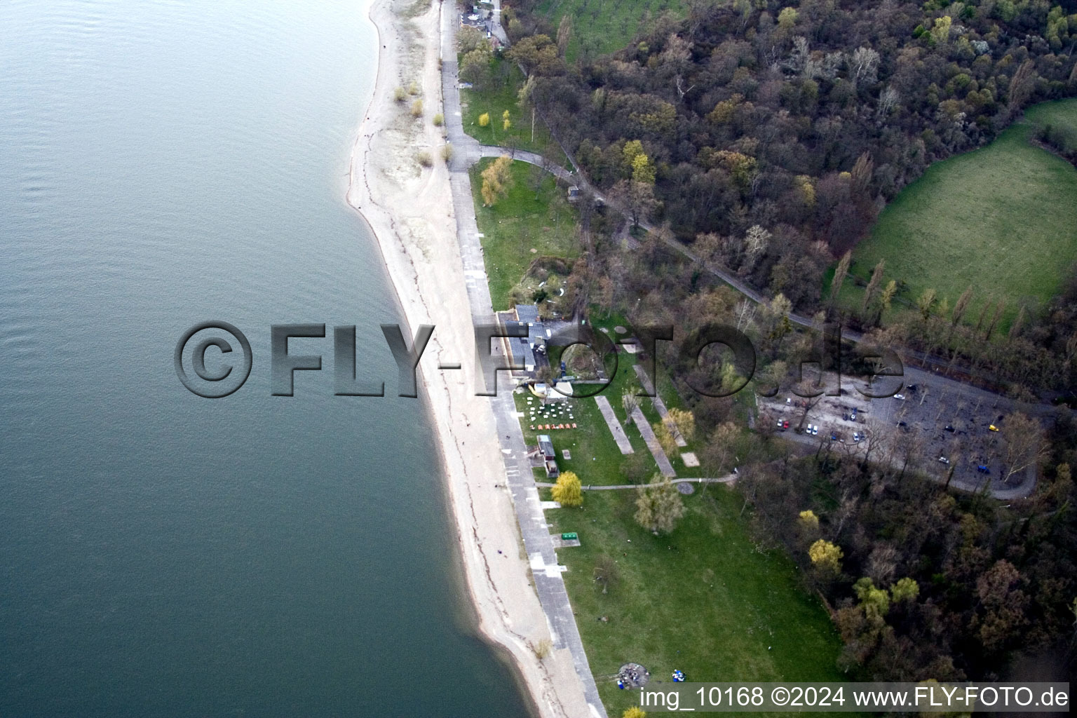 Neckarau, Rheinstrandbad im Ortsteil Niederfeld in Mannheim im Bundesland Baden-Württemberg, Deutschland