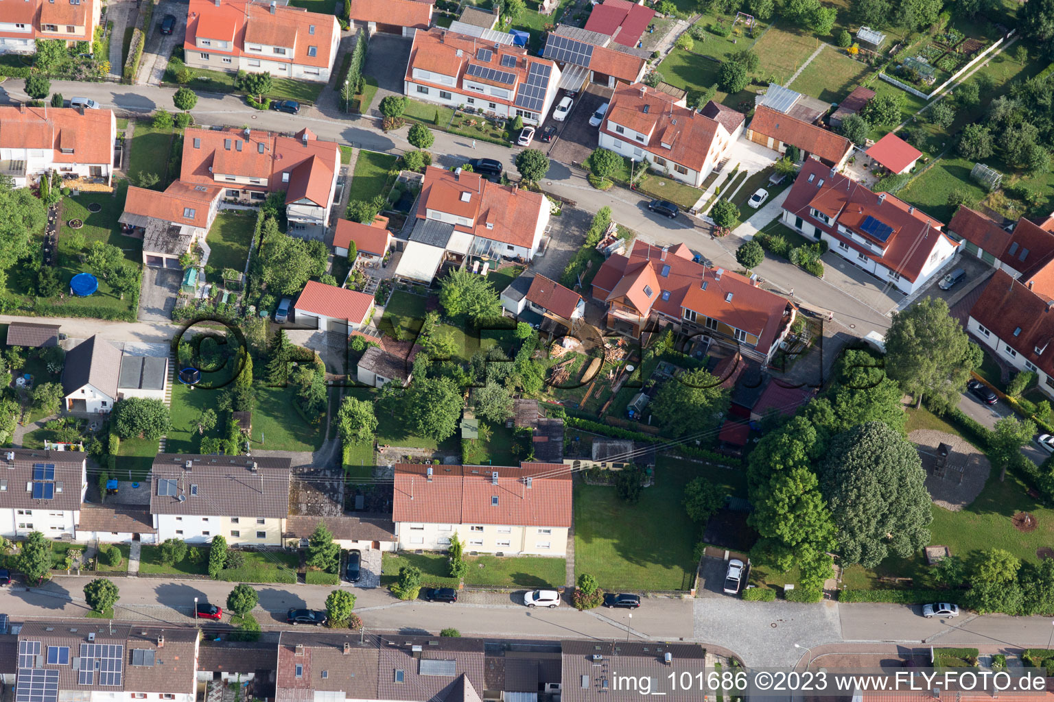 Riedlingen im Bundesland Bayern, Deutschland aus der Drohnenperspektive