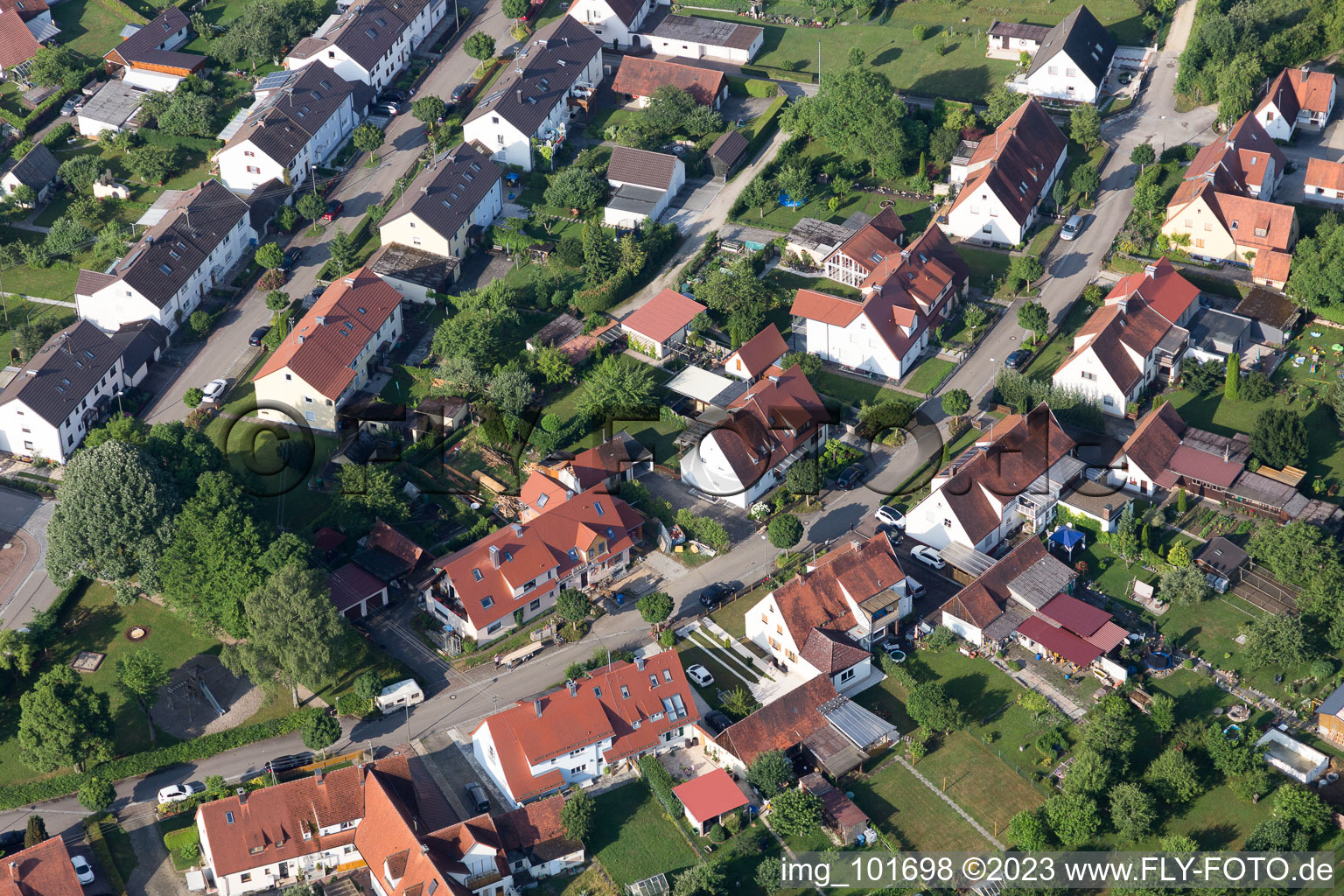 Luftbild von Riedlingen, Ramberg Siedlung im Bundesland Bayern, Deutschland