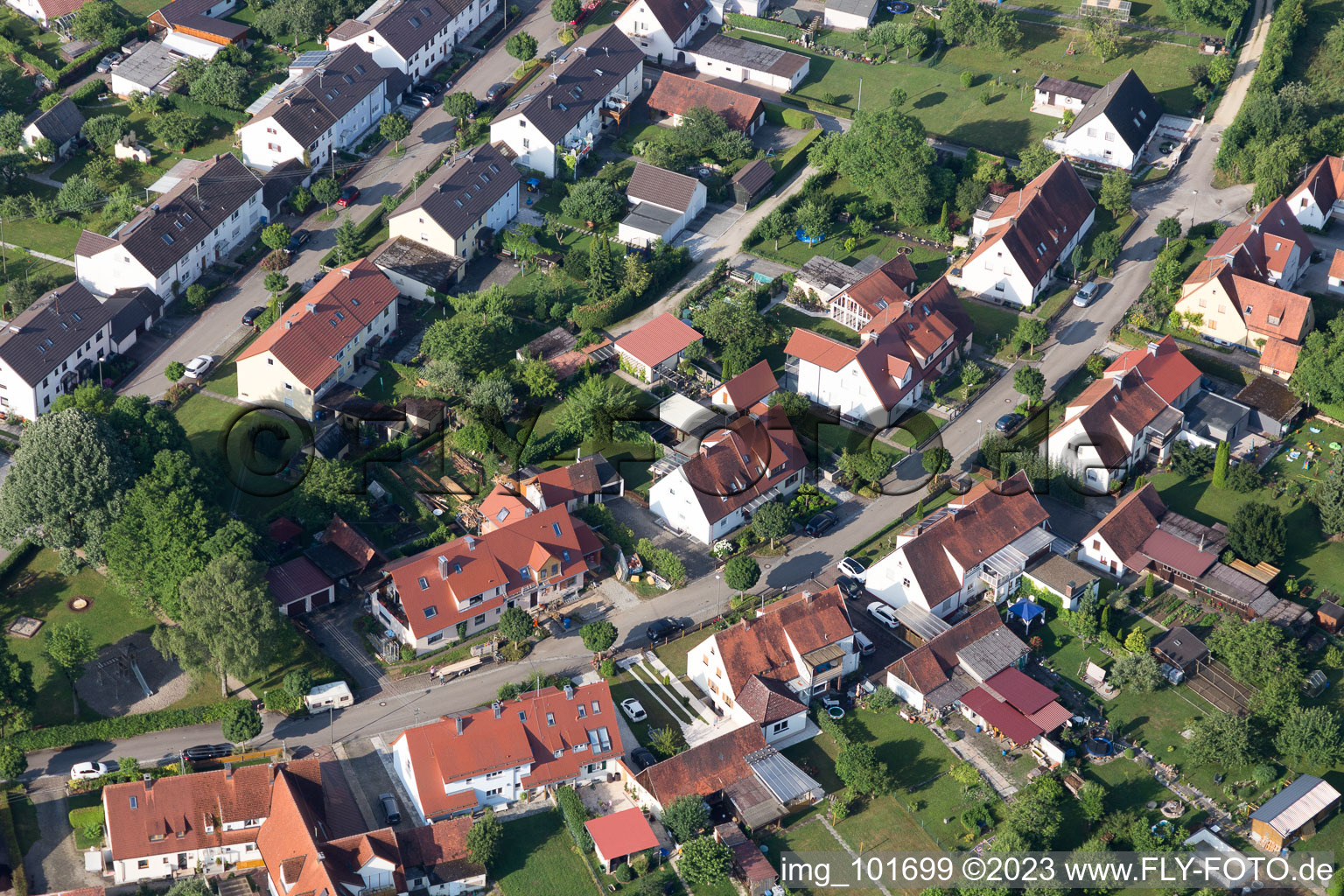 Luftaufnahme von Riedlingen, Ramberg Siedlung im Bundesland Bayern, Deutschland