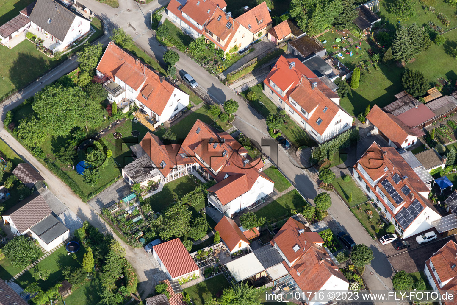 Riedlingen, Ramberg Siedlung im Bundesland Bayern, Deutschland von oben gesehen