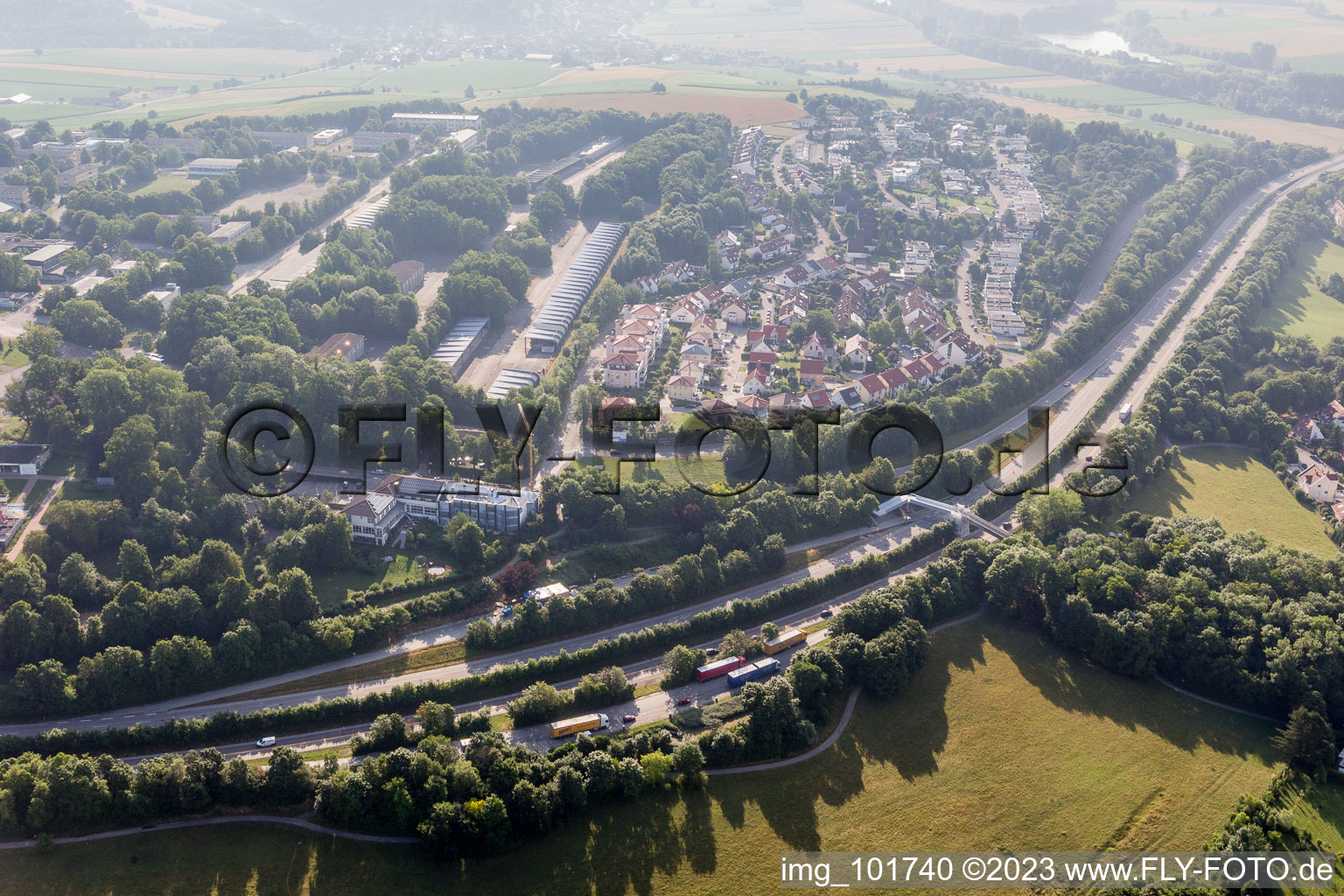 Donauwörth im Bundesland Bayern, Deutschland aus der Luft betrachtet