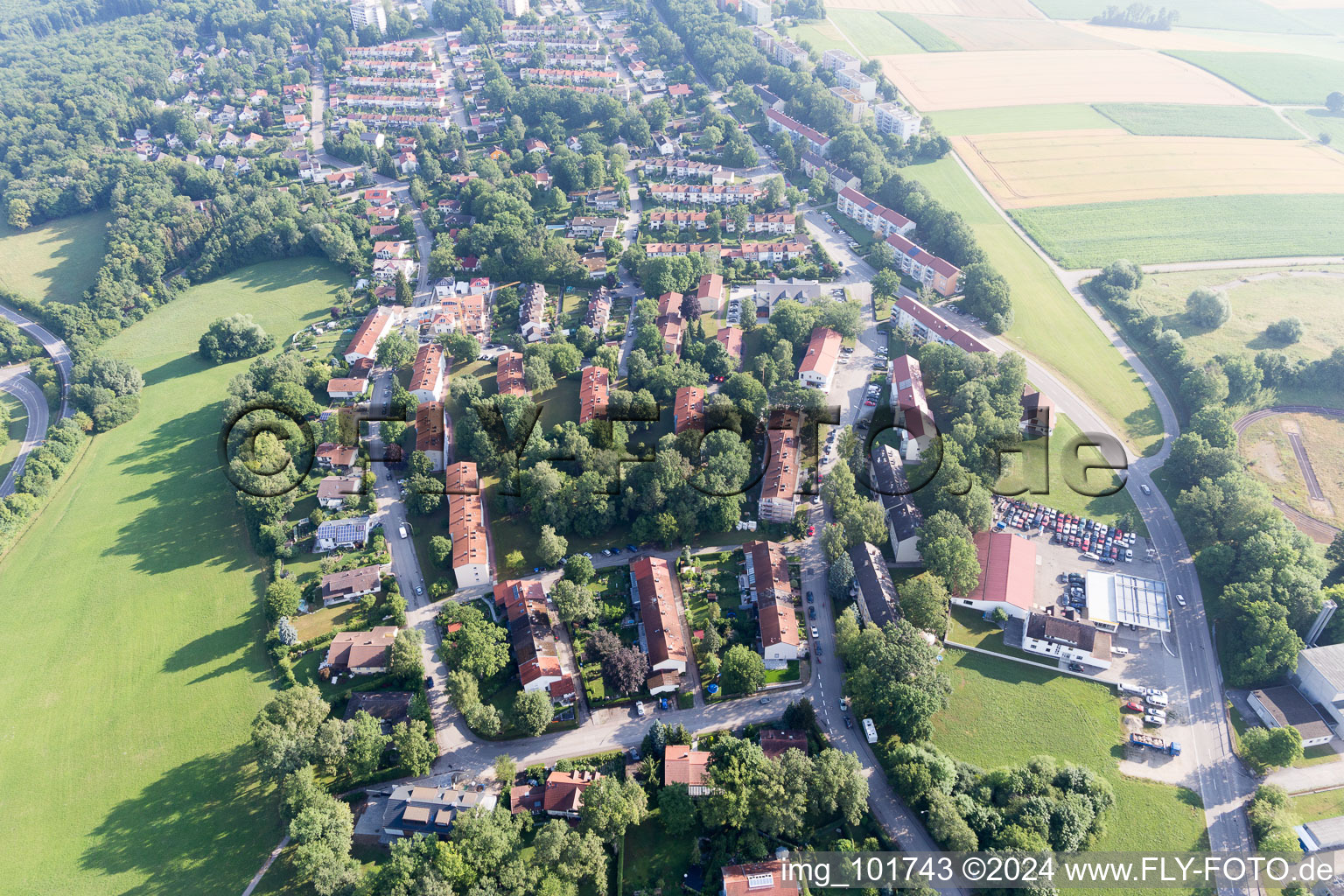 Donauwörth im Bundesland Bayern, Deutschland aus der Drohnenperspektive