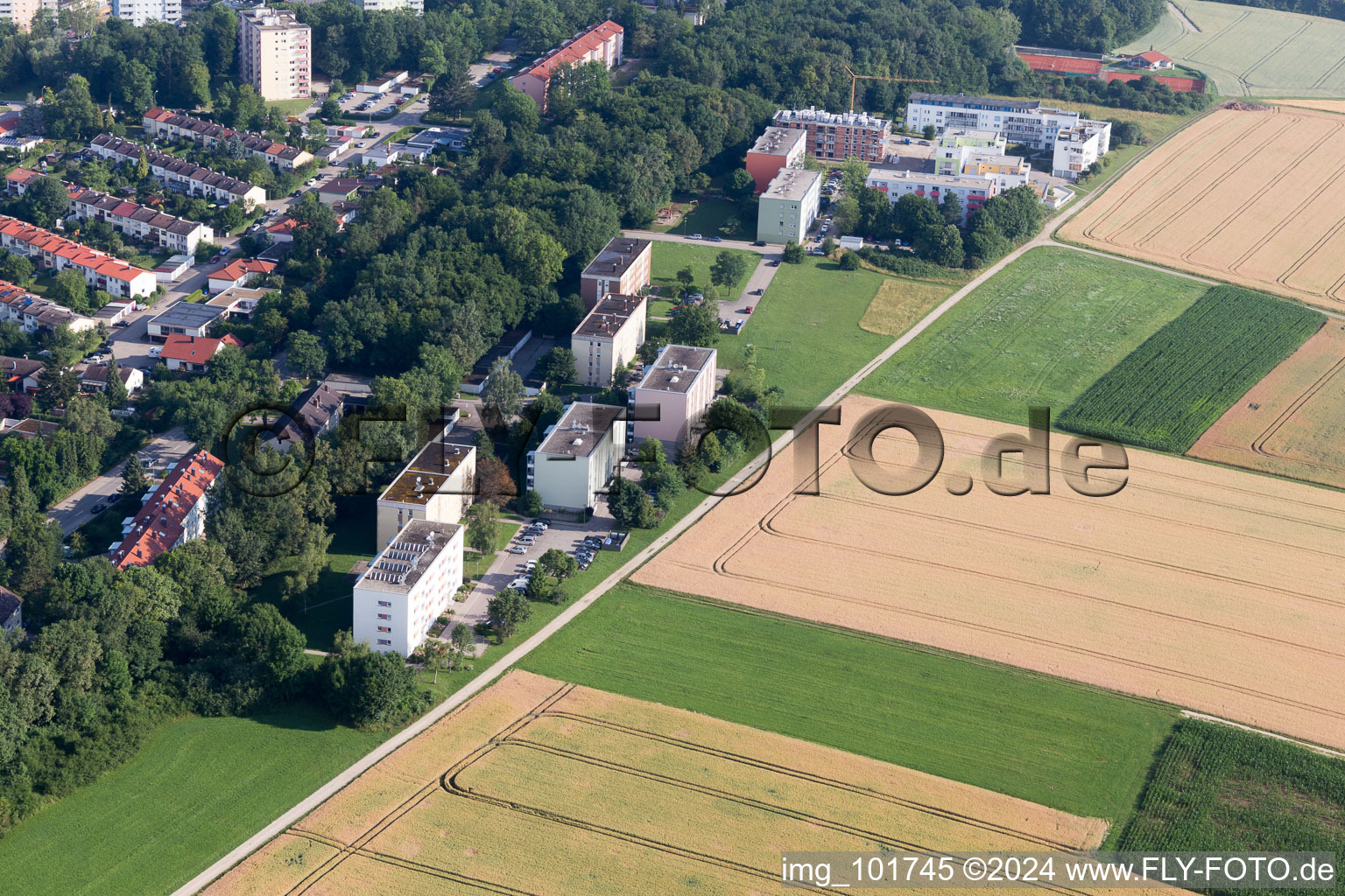 Donauwörth im Bundesland Bayern, Deutschland von der Drohne aus gesehen
