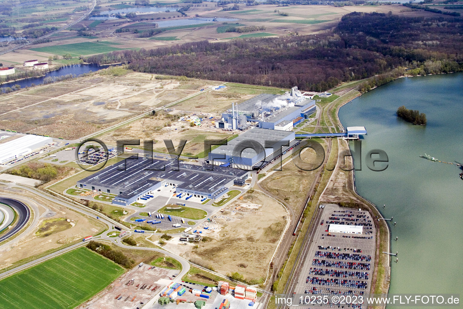 Wörth am Rhein, Industriegebiet Oberwald, Papierfabrik Palm im Ortsteil Maximiliansau im Bundesland Rheinland-Pfalz, Deutschland