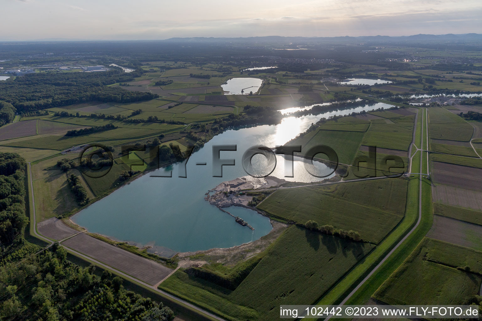 Luftaufnahme von Leimersheim im Bundesland Rheinland-Pfalz, Deutschland