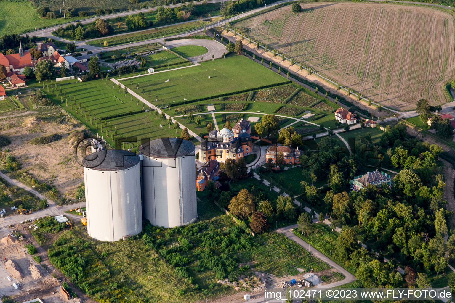 Waghäusel im Bundesland Baden-Württemberg, Deutschland aus der Luft betrachtet
