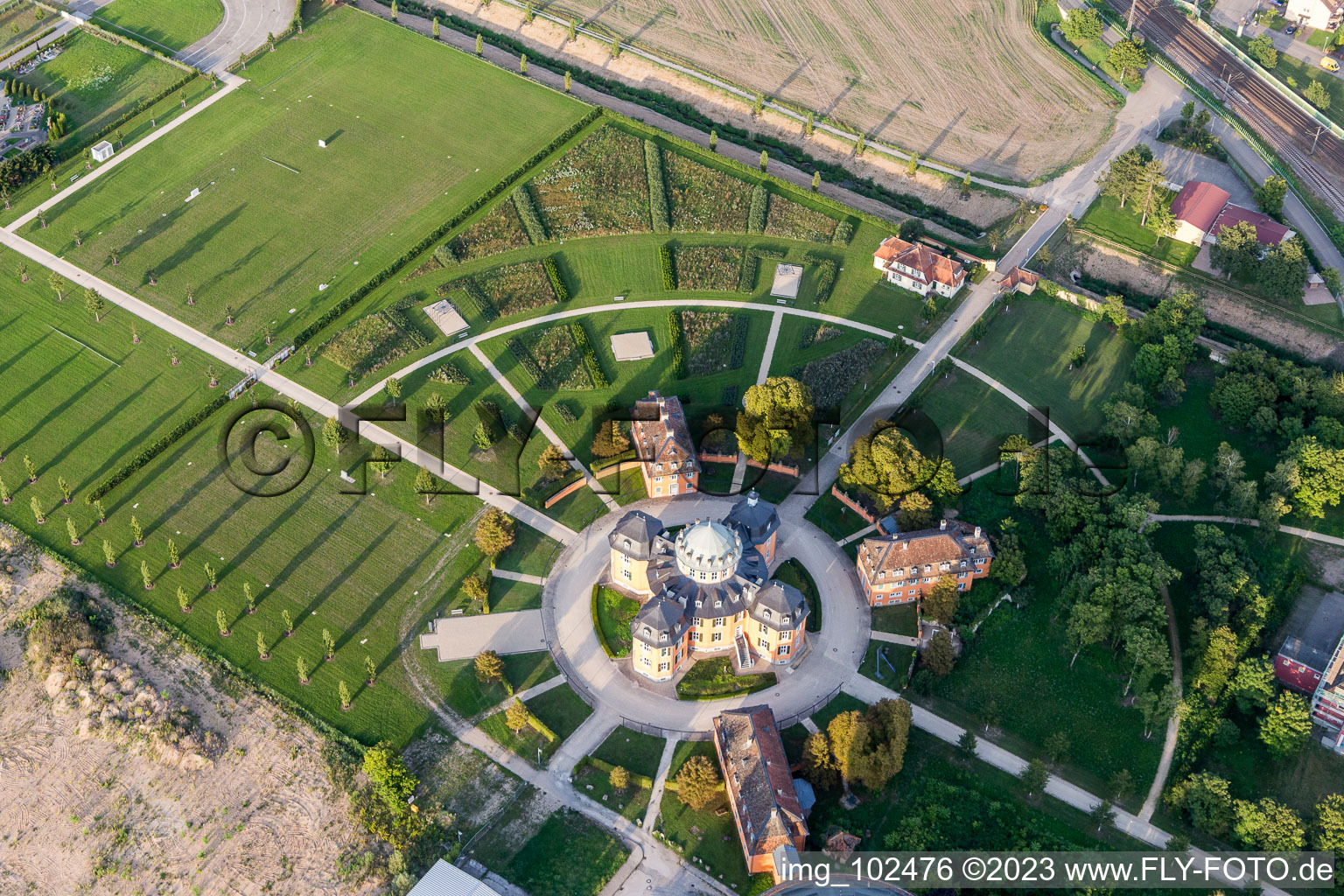 Waghäusel im Bundesland Baden-Württemberg, Deutschland von der Drohne aus gesehen