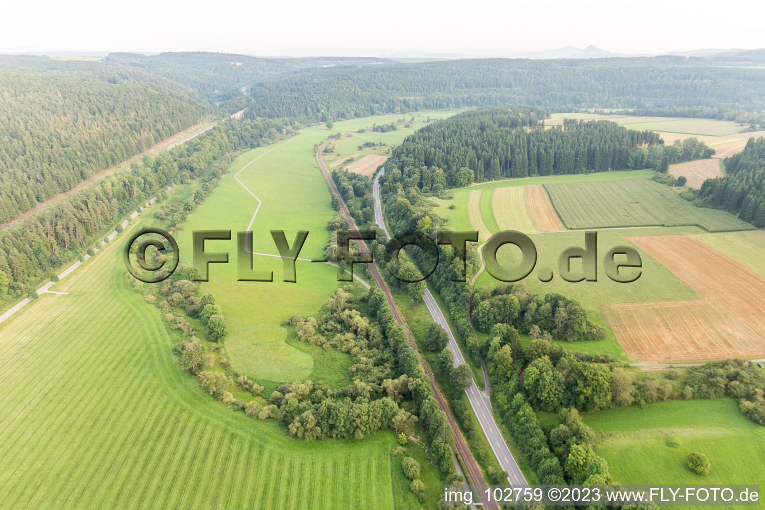 Luftbild von Möhringen im Bundesland Baden-Württemberg, Deutschland