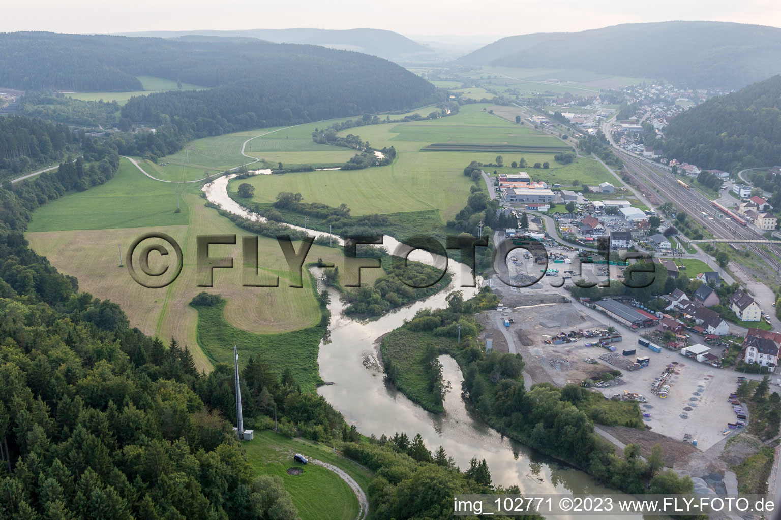Drohnenbild von Immendingen im Bundesland Baden-Württemberg, Deutschland