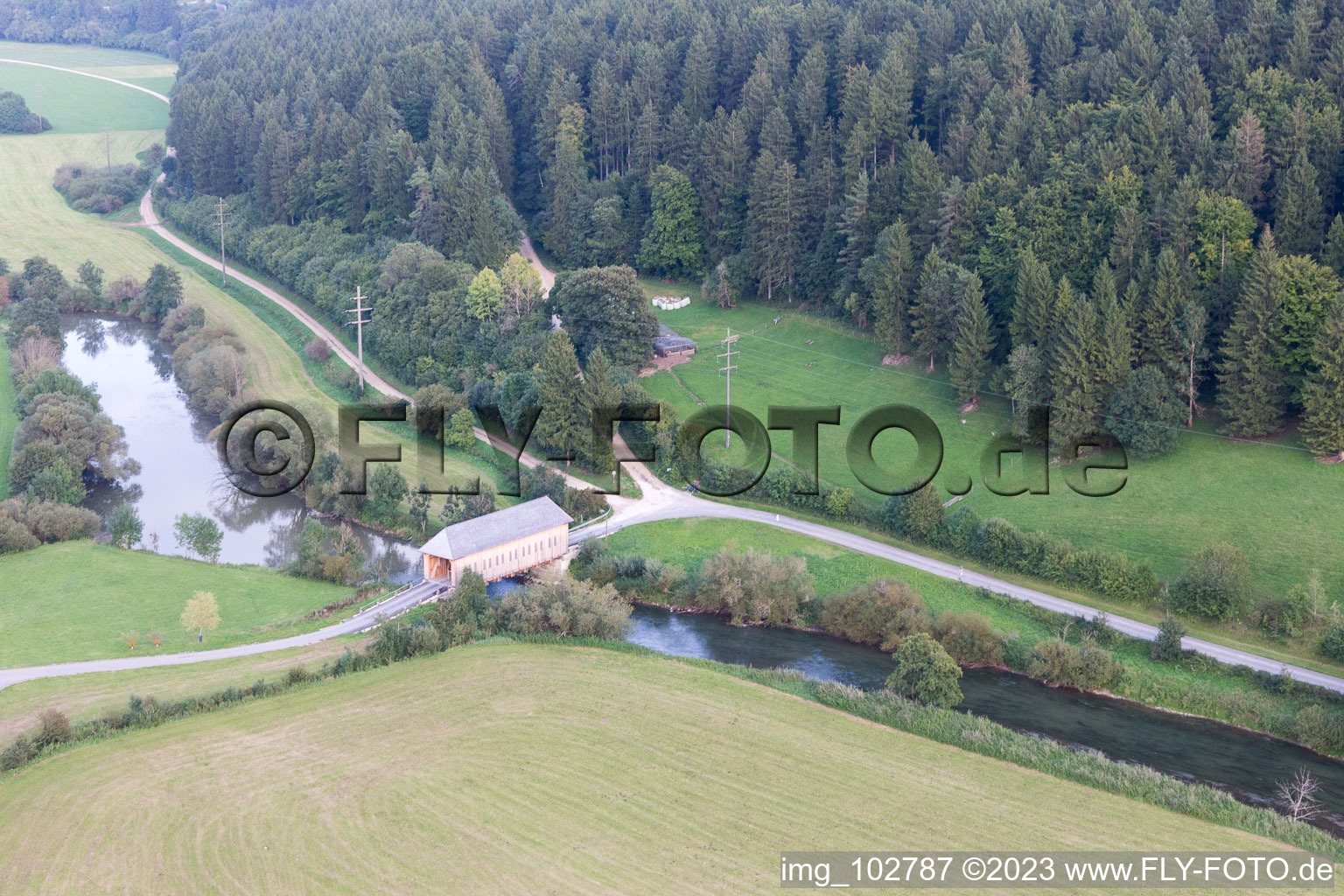 Drohnenbild von Immendingen im Bundesland Baden-Württemberg, Deutschland