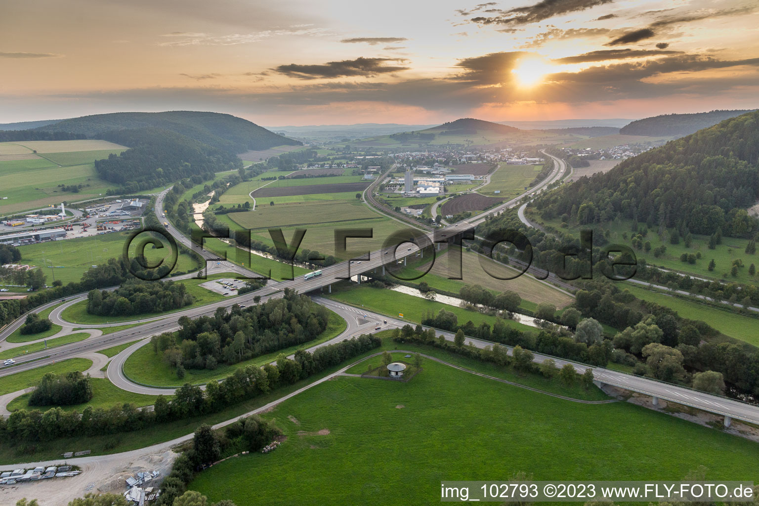 Luftbild von Geisingen im Bundesland Baden-Württemberg, Deutschland