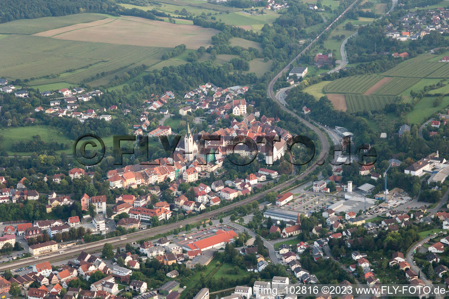 Drohnenbild von Engen im Bundesland Baden-Württemberg, Deutschland