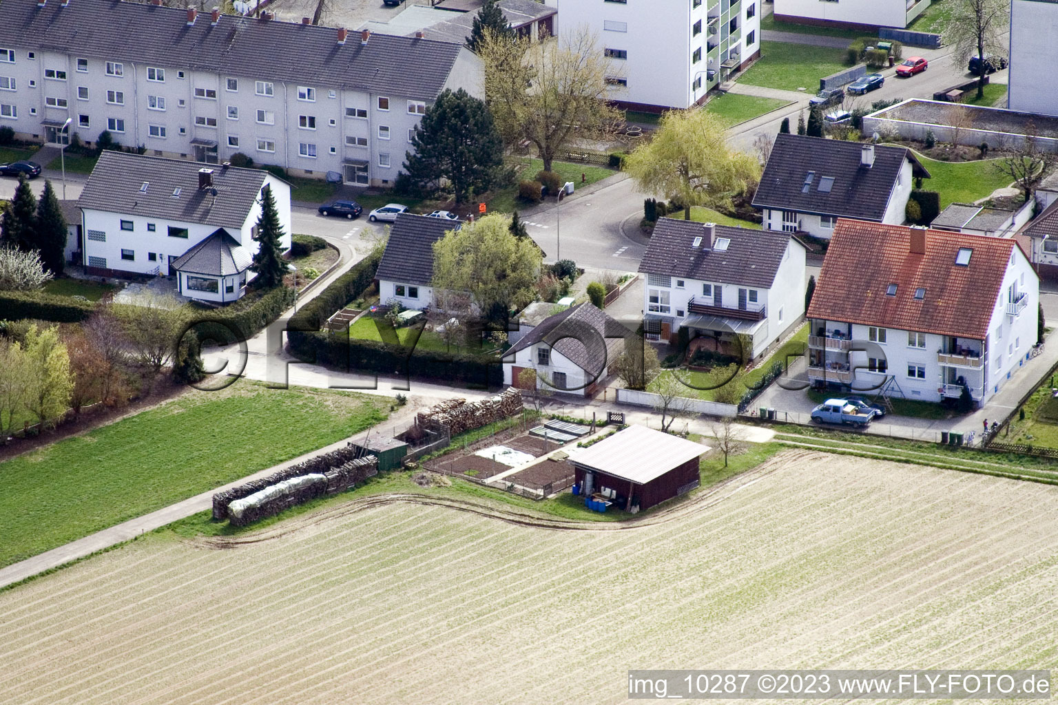 Luftbild von Kandel, Am Wasserturm im Bundesland Rheinland-Pfalz, Deutschland