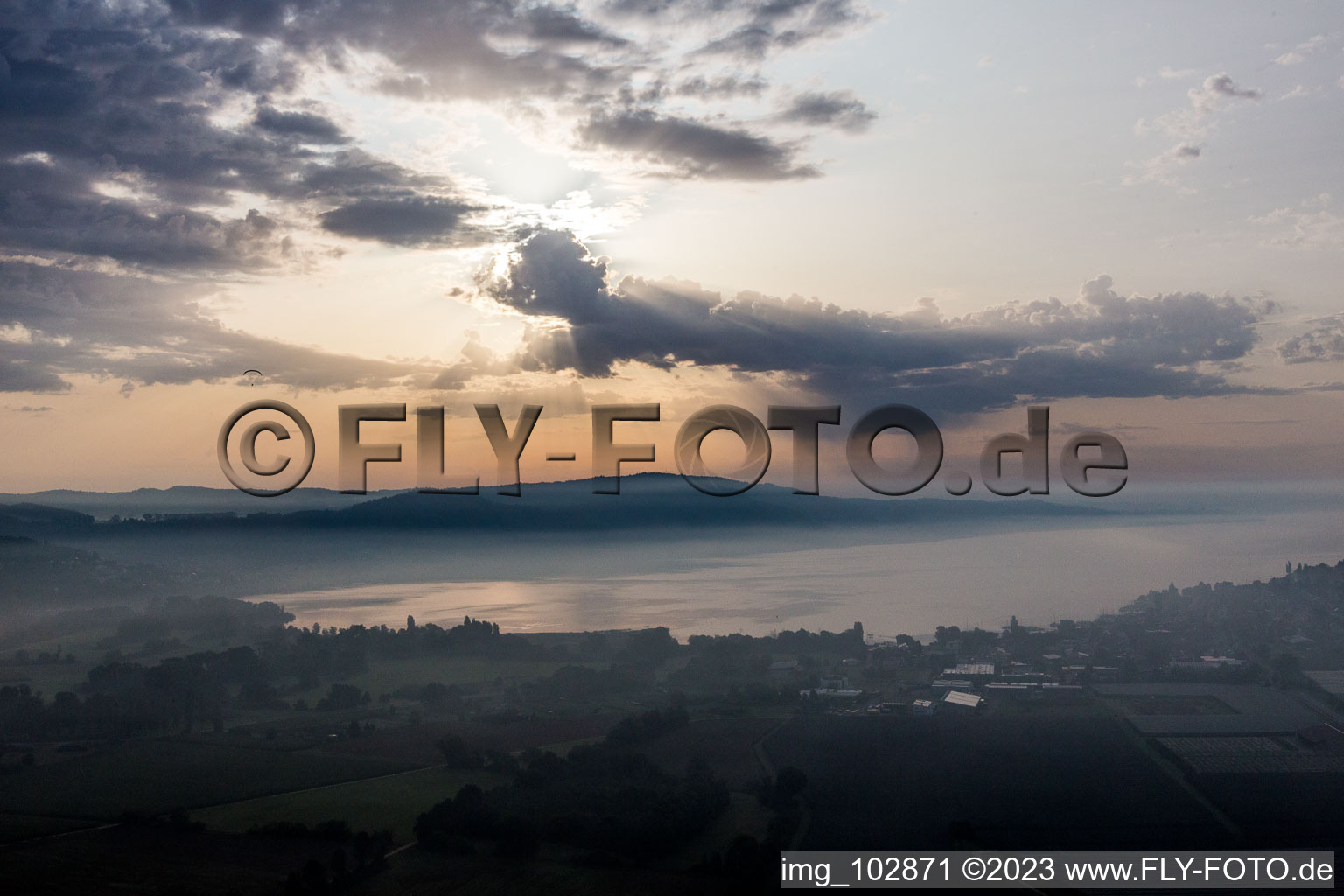 Ortsteil Bodman in Bodman-Ludwigshafen im Bundesland Baden-Württemberg, Deutschland aus der Luft betrachtet