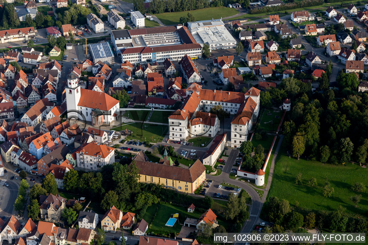 Meßkirch im Bundesland Baden-Württemberg, Deutschland aus der Luft betrachtet